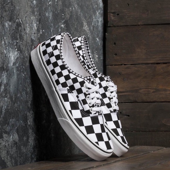 Vans Authentic Mix Checker Sneakers Black/White - Picture 4 of 13